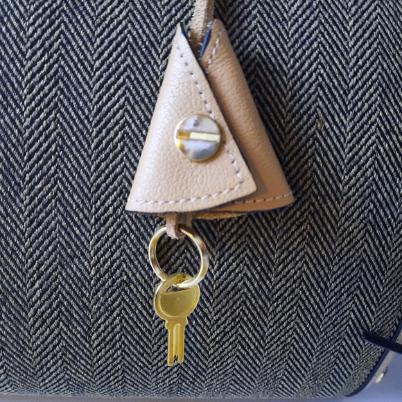 SAMSONITE Doctors Bag MCM Weekender Barrel Herringbone Rivets Strap Key Lock - Picture 6 of 16